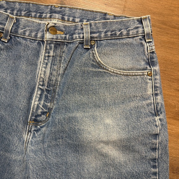 Carhartt B17-DST Work Jeans Men's 36x30 Relaxed Fit Med Wash Blue Cotton Denim - Picture 5 of 12